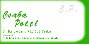 csaba poltl business card